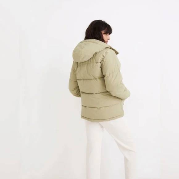 Madewell Holland Quilted Puffer Parka / SMALL / ASH GREEN - Picture 4 of 10
